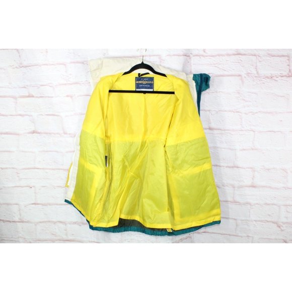 Vintage 80s Henri Lloyd Natique Sailing Multicolor Full Zip Rain Work Jacket M - Picture 7 of 11